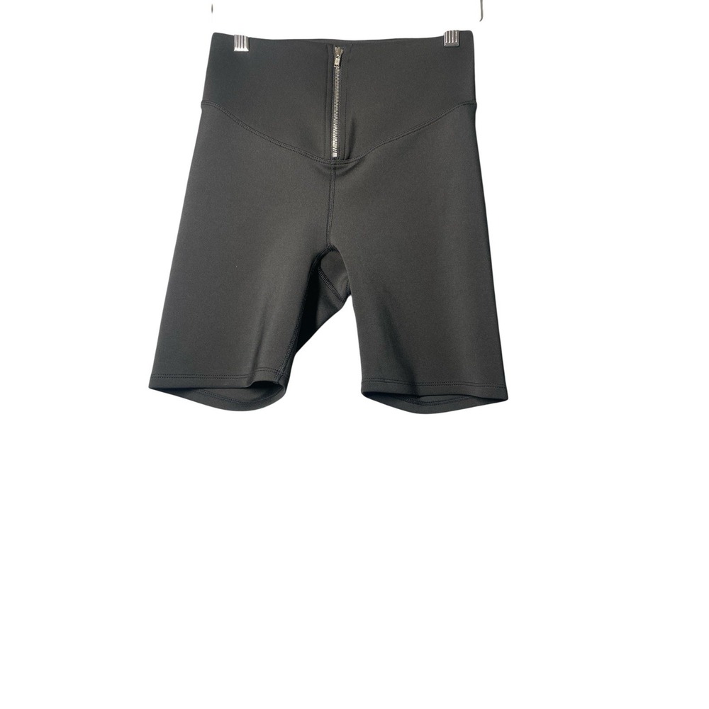 Heroine Sport Black Zip Up Bike Shorts Activewear Women's Size Small